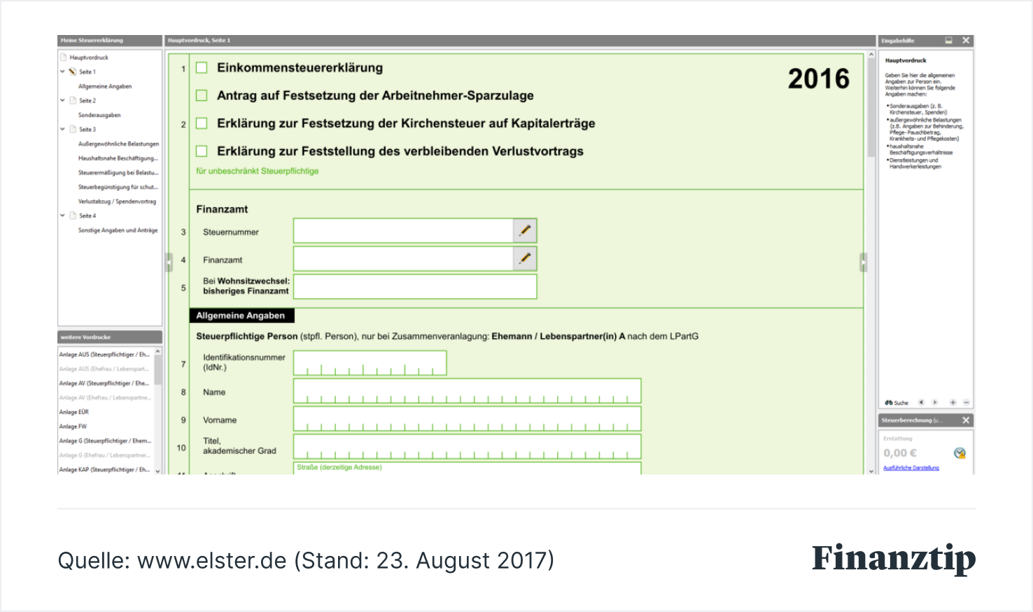 Elster Steuererklärung 2025 Tara Zulema