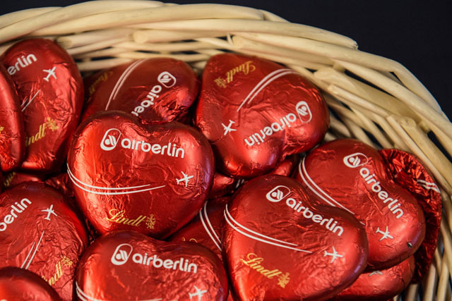Air Berlin Schokoherzen