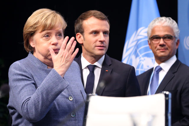 Merkel und Macron beim Weltklimagipfel