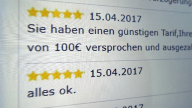 Bewertung BEV auf Check24