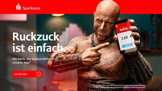 So wirbt die Sparkasse für den neuen Geldsende-Dienst.