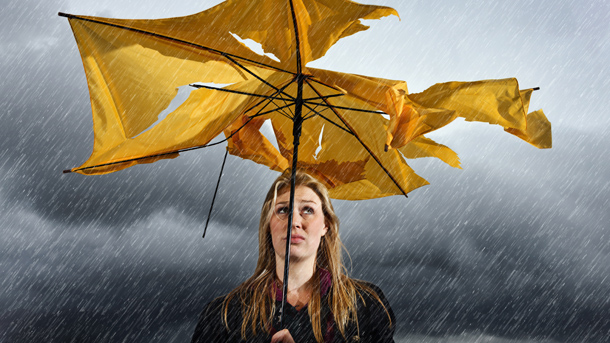 Im Regen stehen