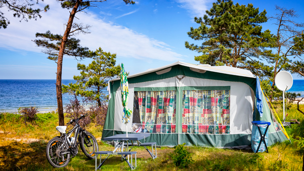 Mit Fahrrad und Zelt an der Ostsee