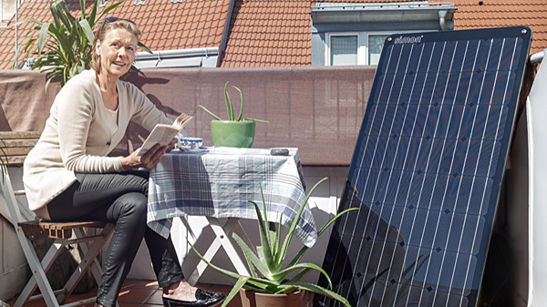 Solaranlage auf Balkon