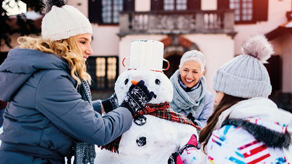 Schneemann bauen