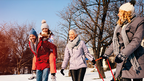 Familie im Schnee