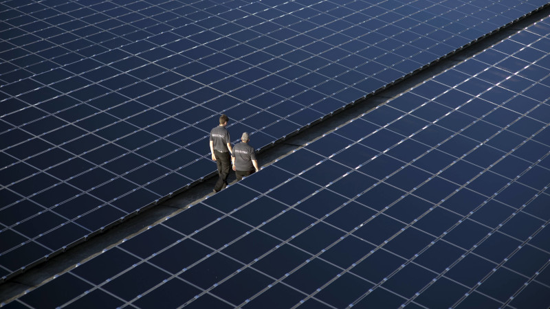 Solarkraftwerk auf dem ehemaligen Flugplatz Templin in Brandenburg