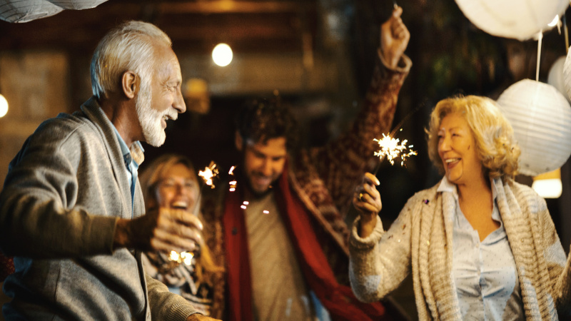 Senioren auf Silvesterparty