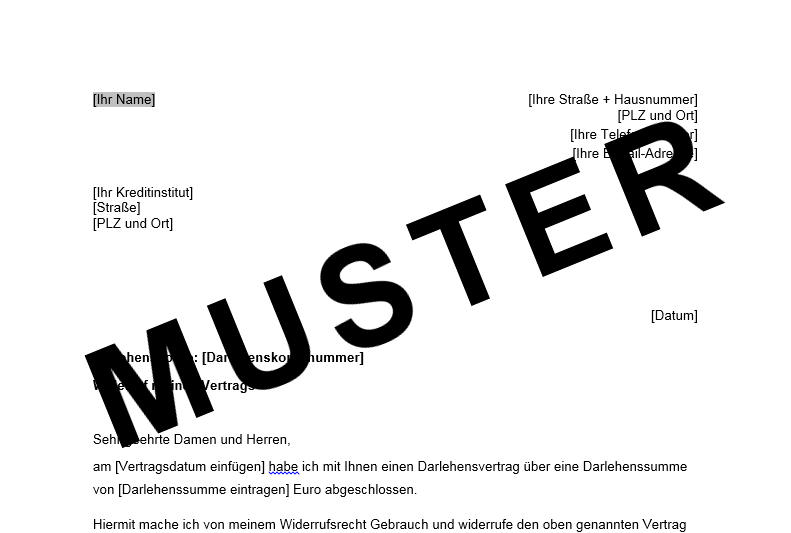 Vertrag Widerrufen Vorlage Perpimisu