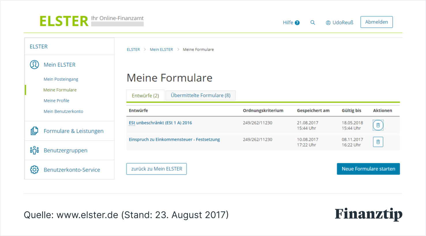 Mein_Elster_2_Formulare_in_Arbeit Entdecken Sie die Geheimnisse von "mein elster feststellungserklärung grundsteuer" und finden Sie jetzt Ihre Lösungen!